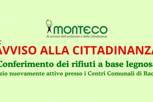 Ripresa del conferimento dei rifiuti a base legnosa